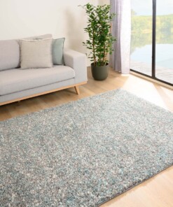 Tapis poils longs chiné - Blend bleu/gris