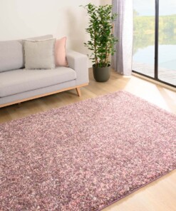 Tapis poils longs chiné - Blend rose