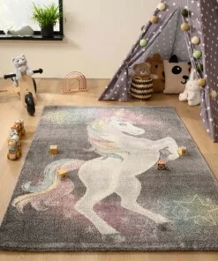 Tapis Licorne - Dreams gris/Multicolore