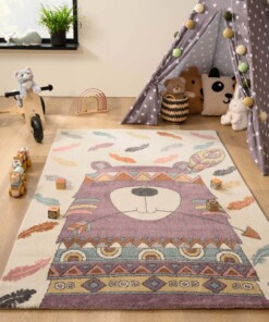 Tapis enfant Castor - Dreams violet/Multicolore