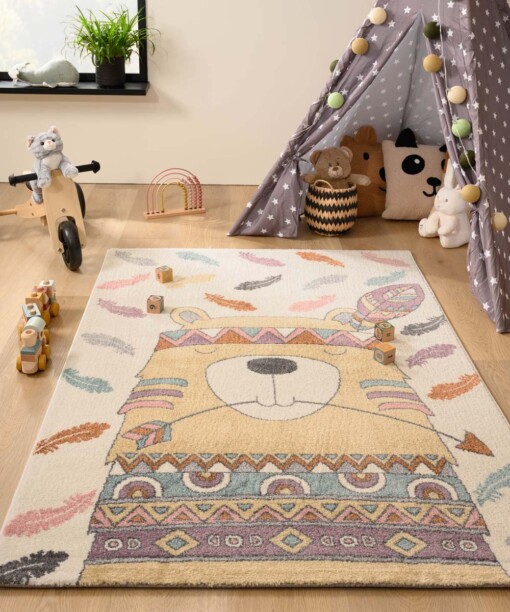 Tapis enfant Castor - Dreams jaune/Multicolore