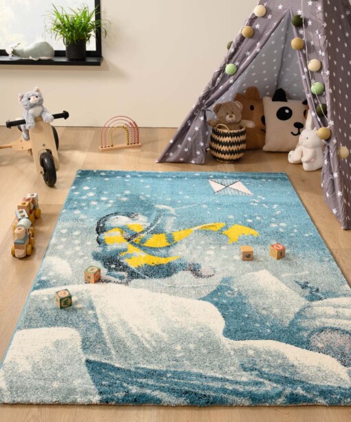 Tapis pingouin - Dreams bleu