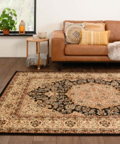 Tapis persan - Mirage Treasure noir/beige