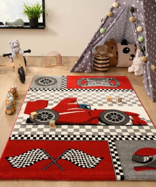 Tapis enfant Auto - Adventures rouge