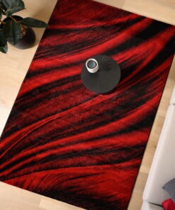 Tapis Moderne - Vision rouge/noir