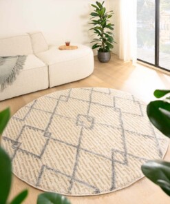 Tapis scandinave Rond - Fjord Hav Crème