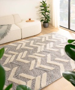 Tapis scandinave - Fjord Lys gris/Crème