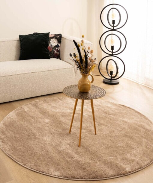 Tapis velours Rond - Flair beige