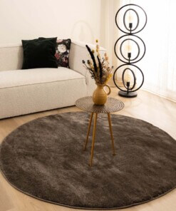 Tapis velours Rond - Flair taupe