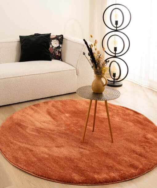 Tapis velours Rond - Flair terracota