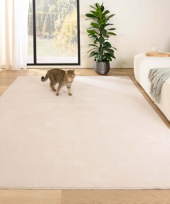 Tapis poil ras moelleux - Plush Crème