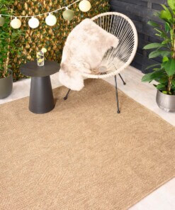 Tapis d'extérieur aspect jute - bohème Bliss beige