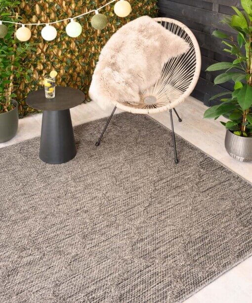 Tapis d'extérieur - Trellis Retreat gris