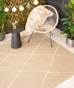 Tapis d'extérieur losange - Retreat beige