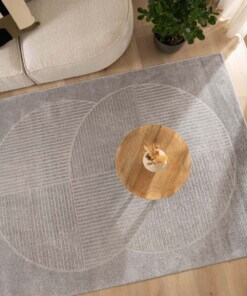 Tapis scandinave - Contour Circle gris