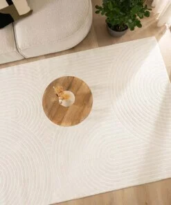 Tapis scandinave - Contour Curve Crème