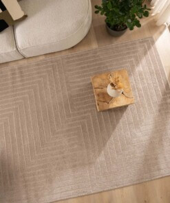 Tapis Carré scandinave - Contour Edge beige