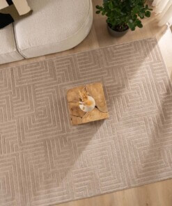 Tapis Carré scandinave - Contour Gem beige