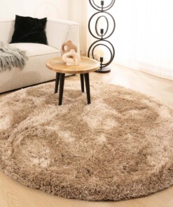 Tapis Shaggy Rond - Meadow beige