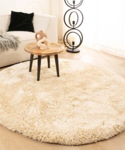 Tapis Shaggy Rond - Meadow Crème