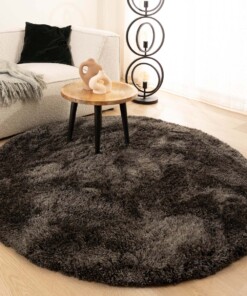 Tapis Shaggy Rond - Meadow Anthracite