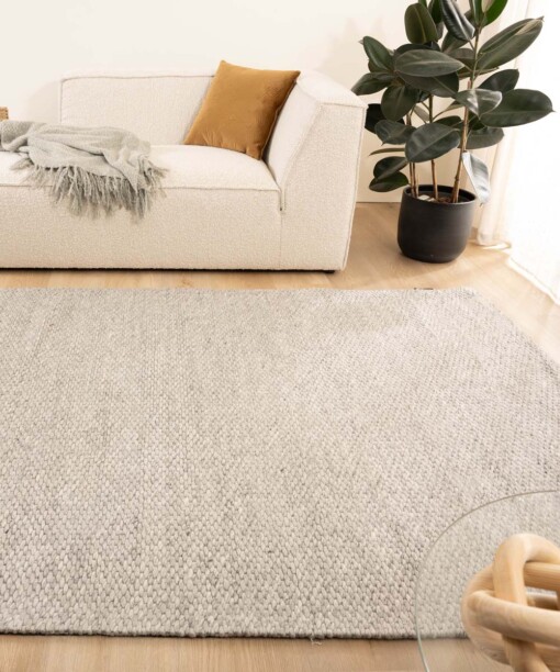 Tapis en laine - Vridning gris clair