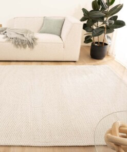 Tapis en laine - Vridning blanc