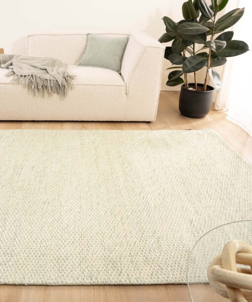 Tapis en laine - Vridning vert menthe