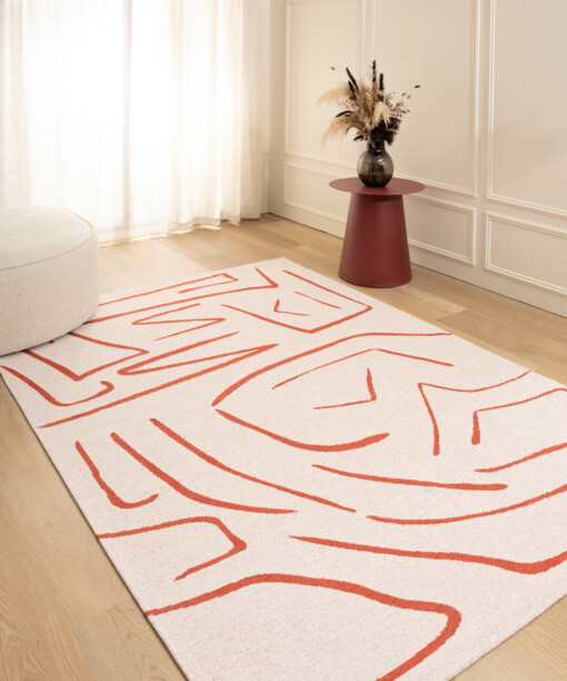 Tapis design - Weave Art rouge