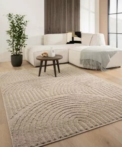 Tapis scandinave - Arc Curve beige