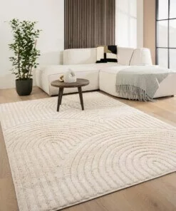 Tapis scandinave - Arc Curve Crème