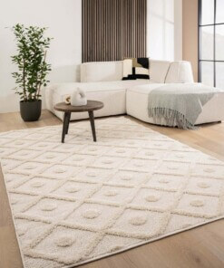 Tapis scandinave - Arc Diamond Crème