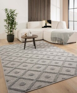 Tapis scandinave - Arc Diamond gris clair