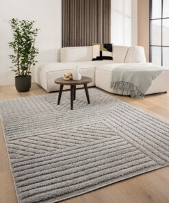 Tapis scandinave - Arc Edge gris clair