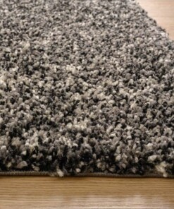 Tapis poils longs Chelsea - Blend noir/blanc/gris - close up