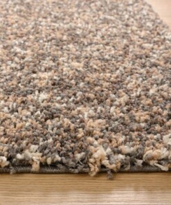 Tapis poils longs chiné - Blend beige/gris - close up