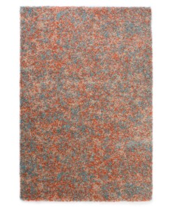 Tapis poils longs chiné - Blend orange/bleu - overzicht