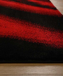 Tapis Moderne - Vision rouge/noir - close up