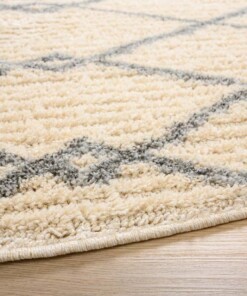 Tapis scandinave Rond - Fjord Hav Crème - close up