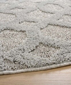 Tapis scandinave Rond - Fjord Ro gris - close up