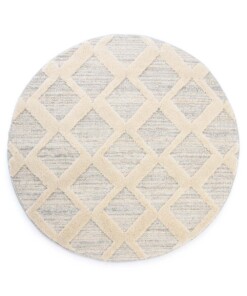 Tapis scandinave Rond - Fjord Dvale Crème/gris - overzicht