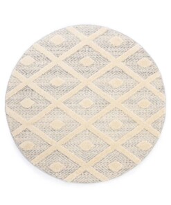 Tapis scandinave Rond - Fjord Voyage gris/Crème - overzicht