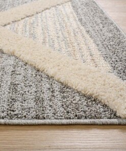 Tapis scandinave - Fjord Farger gris/Crème - close up