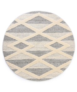 Tapis scandinave Rond - Fjord Farger gris/Crème - overzicht