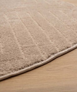 Tapis Rond scandinave - Contour Edge beige - close up