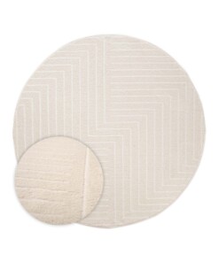 Tapis Rond scandinave - Contour Edge Crème - overzicht