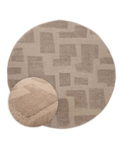 Tapis Rond scandinave - Contour Stone beige - overzicht