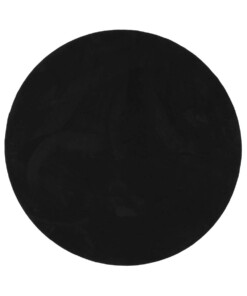 Tapis Rond poil ras moelleux - Plush noir - overzicht