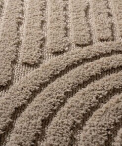 Tapis scandinave - Arc Bend beige - close up