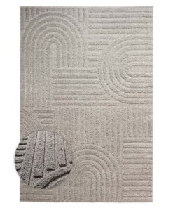 Tapis scandinave - Arc Bend gris clair - overzicht